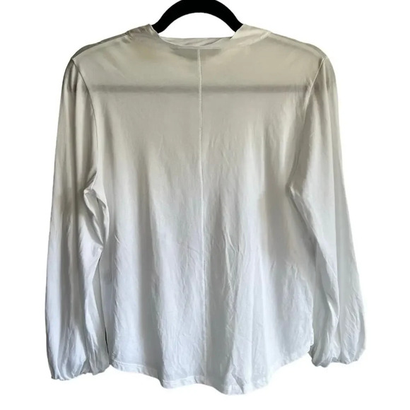 Veronica Beard White Long Sleeve Tie Neck Blouse Elegant Career - Picture 2 of 9